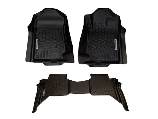 Brown Davis Ford Ranger PX (2011 to 2022) – 4WD Floor Mats – Full Set – Dual Cab